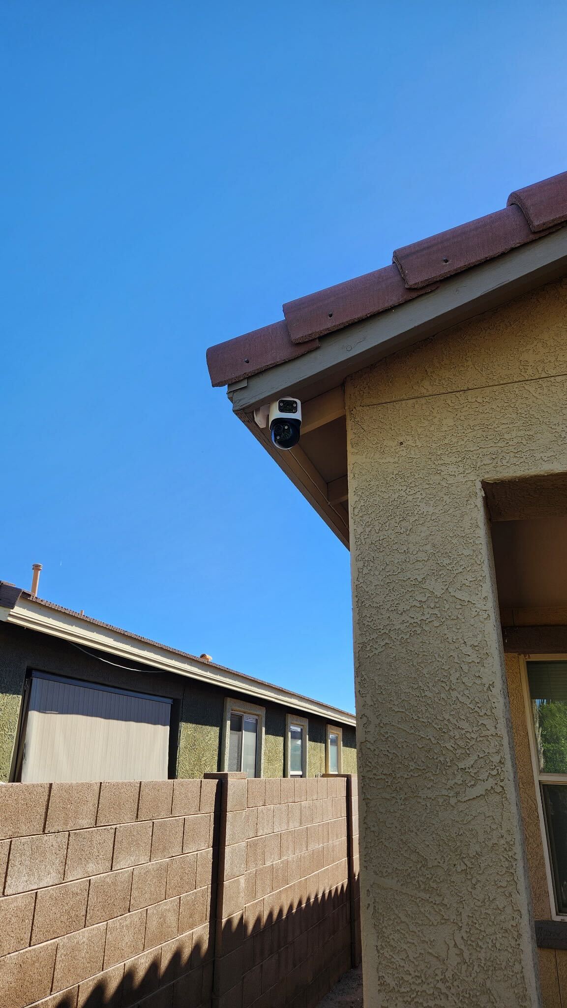 Security camera installation on Phoenix AZ home