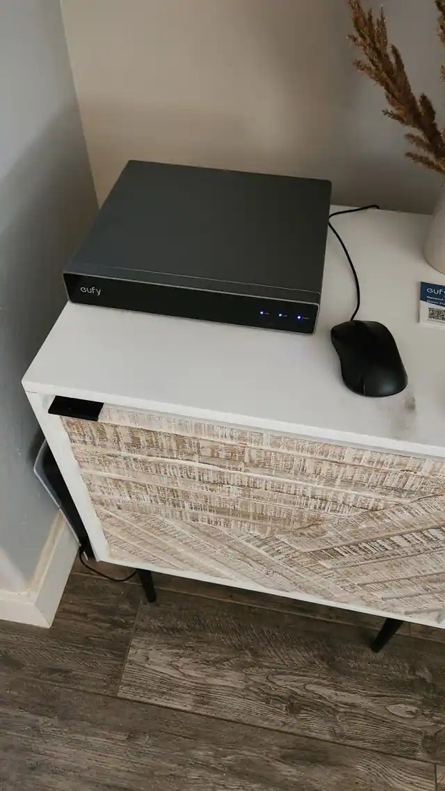 Eufy local video recorder configured indoors